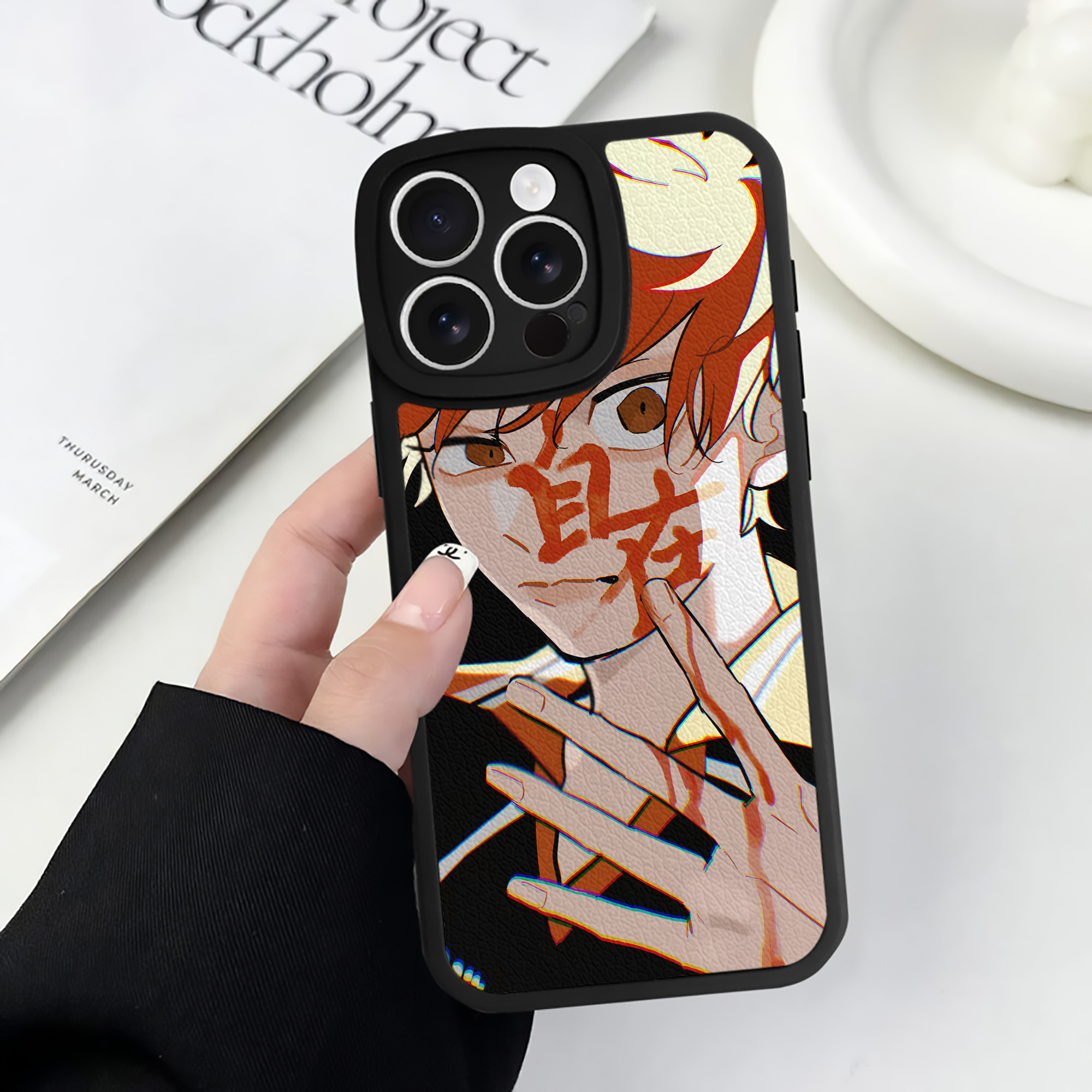 （画像用） ハイキュー!! Haikyu!! 【iPhone 16シリーズ対応】シリコンスマホケース（レザー調） 材質：シリコン